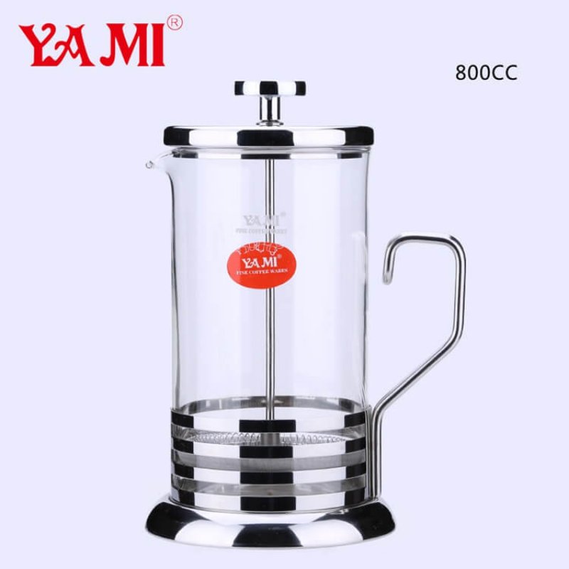 2019 New Style Luxury French Press for Coffee MakingHigh Borosilicate Glass French Press Stainless Steel Coffee Maker